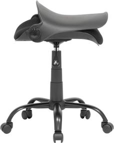 img 2 attached to 🪑 Calico Designs Back, Modern, Swivel, Ergonomic Folding Office Task Chair in Black/Black