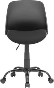 img 3 attached to 🪑 Calico Designs Back, Modern, Swivel, Ergonomic Folding Office Task Chair in Black/Black