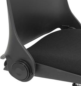 img 1 attached to 🪑 Calico Designs Back, Modern, Swivel, Ergonomic Folding Office Task Chair in Black/Black