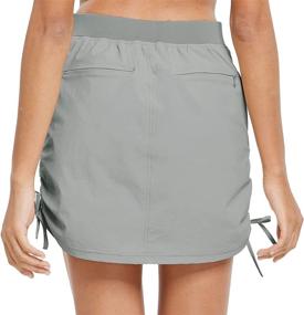 img 1 attached to 🏌️ Stay Stylish & Sun Protected: BALEAF Women's Golf Skort with UPF 50, High Waisted Casual Skirts for Hiking & Outdoor Activities