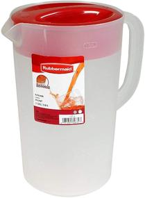 img 1 attached to 🥤 Превосходная кувшин Rubbermaid с красным крышкой - вместимость 1 галлон