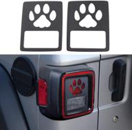 🚙 2018 jeep wrangler jl & unlimited sport (pawprint) rear lamp guards protector - youan tail light cover logo