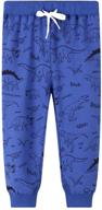 rabirtal boys sweatpants jogger pants, cotton elastic toddler pants – baby boys' animal print pants logo