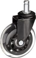 🔁 amazoncommercial 3 inch transparent swivel caster – efficient mobility for enhanced flexibility logo