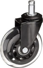 img 4 attached to 🔁 AmazonCommercial 3 Inch Transparent Swivel Caster – Efficient Mobility for Enhanced Flexibility