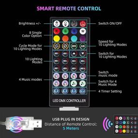 img 2 attached to 🎄 Комплект рождественских гирлянд XTELARY с подключением к сети - 10 м (33 фута) 100 светодиодных гирлянд с режимом музыки, цветом RGB и пультом дистанционного управления и приложением - идеально подходит для рождественской елки, спальни, вечеринки, уличного и внутреннего декора.