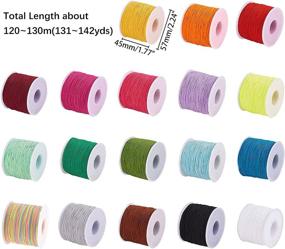 img 3 attached to 💎 Polyester Cord, 0.4mm Round Beading String Cord Thread for Jewelry Making, Macrame Crafting, DIY - 18 Colors, 2340 Yards Total