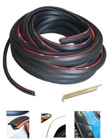 img 4 attached to 🚗 KING FENDER FLARES: T-Style Rubber Gasket Welting for Car and Truck Wheel Wells - 30' Feet Length | Double Edge Design with Alignment Tool | Automotive Adhesive Tape for Flare Bonding