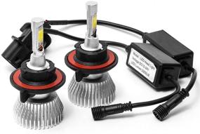 img 4 attached to Biltek LED H13 Headlight Conversion Bulbs: 40W 4000LM | 9008 Hi/Lo 6000K White