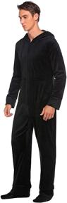 img 3 attached to 🔥 Ekouaer Fleece Jumpsuit with Hood - Ultimate Pajamas for Cozy Comfort