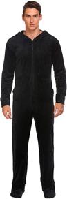 img 4 attached to 🔥 Ekouaer Fleece Jumpsuit with Hood - Ultimate Pajamas for Cozy Comfort