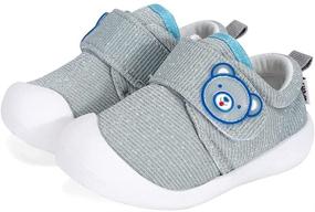 img 3 attached to Cute Animals Baby Shoes: First Walkers for Boys and Girls with Rubber Sole