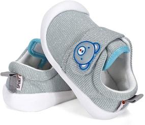 img 1 attached to Cute Animals Baby Shoes: First Walkers for Boys and Girls with Rubber Sole