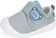 cute animals baby shoes: first walkers for boys and girls with rubber sole logo