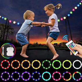 img 4 attached to 🎉 Enhance Your Trampoline Experience with UniForU LED Trampoline Lights – Pulsating Multicolor Rim LED Light for Bounce Party, Waterproof, Remote Controlled – Perfect Gift for Outdoor Night Play