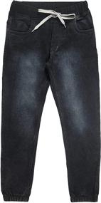 img 4 attached to Chopper Club Tapered Denims Joggers Boys' Clothing in Jeans