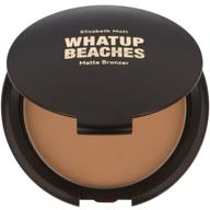🌱 vegan and cruelty-free fine lightweight bronzer powder for face: elizabeth mott whatup beaches facial bronzing powder for contouring and sun-kissed coverage - matte (10g) logo