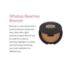 img 3 attached to 🌱 Vegan and Cruelty-Free Fine Lightweight Bronzer Powder for Face: Elizabeth Mott Whatup Beaches Facial Bronzing Powder for Contouring and Sun-Kissed Coverage - Matte (10g)