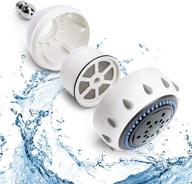 💦 now water shower head and filter: adjustable detachable, 2 gpm 60 psi, 5 massage sprays, white logo