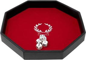 img 1 attached to Enhance Your Gaming Experience with DA VINCI Dice Tray & 5 Dice Set for Casino or RPG Games: A Perfect Addition to DND and Gaming (Leatherette Edition)