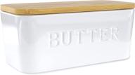 🍯 ceramic butter bamboo airtight countertop storage container logo