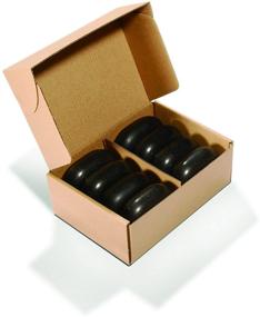 img 4 attached to 🔥 8-Piece Large Ovular Black Basalt Hot Stone Rock Massage Lava Energy Pack by Master Massage