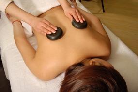 img 1 attached to 🔥 8-Piece Large Ovular Black Basalt Hot Stone Rock Massage Lava Energy Pack by Master Massage