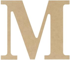 img 1 attached to 🔠 MDF Classic Font Wood Letters & Numbers 9.5", M" - Durable and Stylish Wooden Characters for Crafting and Signs