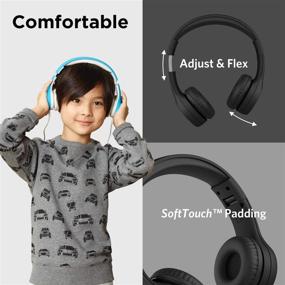 img 3 attached to 🎧 Черные детские наушники LilGadgets Kids Premium с проводом с функцией SharePort - ограниченная громкость для детей и малышей