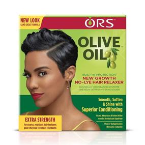 img 1 attached to 💇 ORS Olive Oil Build-In Protection New Growth No-Lye Hair Relaxer - Extra Strength: Smooth and Strengthen Your Hair Effortlessly