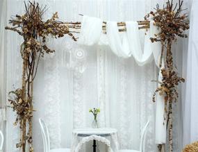 img 3 attached to 🌸 SHERWAY Chiffon Wedding Tablecloth Décor