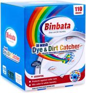 🌈 110 count binbata color catcher sheets for laundry, fragrance free color grabber essential for home use, color guard in-wash sheets for laundry logo