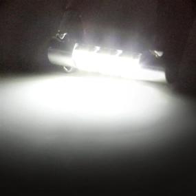 img 2 attached to 🚗 Обновите интерьер вашего автомобиля с лампами CCIYU Festoon LED 29-31 мм - упаковка из 4 сверхярких белых ламп для светильника купола, карты, двери и освещения почетности, совместимых с DE3175 DE3021 DE3022 3021 5730 3175 6614 6428 7065.