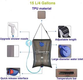 img 3 attached to 🌞 LMXCOL Camping Solar Shower Bag: Environmentally-Friendly 4 Gallons Sun Shower for Outdoor Traveling and Hiking