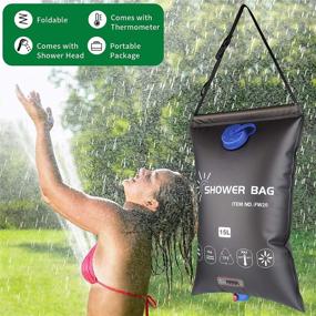 img 1 attached to 🌞 LMXCOL Camping Solar Shower Bag: Environmentally-Friendly 4 Gallons Sun Shower for Outdoor Traveling and Hiking