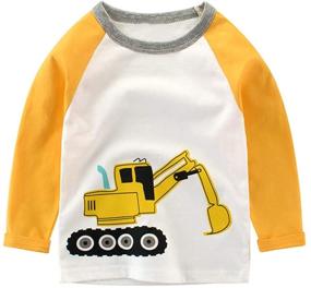 img 3 attached to Dan Ching Toddler T Shirts Tractor Boys' Clothing in Tops, Tees & Shirts