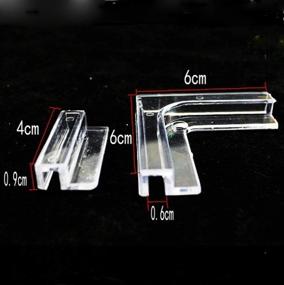 img 1 attached to Universal Lid Clips for Rimless Aquariums - Rimless Aquarium Lid Clips/Fish Tank Glass Cover Clip Support Holder/Fish Tank Brackets Clip Hanger (6mm)