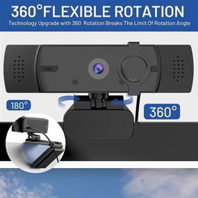 img 2 attached to 🎥 Enhance Your Video Experience with the Webcam 2K HD Streaming Camera: Built-in Microphone, Privacy Shutter, Tripod - Perfect for PC Video Conferencing, Calling, Gaming, Laptop, Desktop Mac