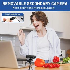 img 1 attached to 🎥 Enhance Your Video Experience with the Webcam 2K HD Streaming Camera: Built-in Microphone, Privacy Shutter, Tripod - Perfect for PC Video Conferencing, Calling, Gaming, Laptop, Desktop Mac