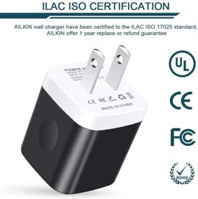 img 2 attached to 🔌 Быстрый зарядной USB-адаптер для стены: набор Ailkin из 3 штук, два порта с током 2.1А для iPhone 13 12 SE XS Plus, Samsung Galaxy, LG, HTC, Moto, Kindle Power.