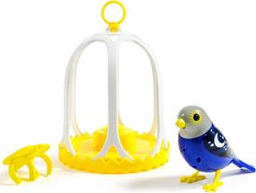img 3 attached to DigiBirds Twilight Bird with Cage - Musical and Interactive Pet