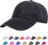 🧢 tssgbl vintage cotton washed adjustable baseball caps men and women: unstructured low profile plain classic retro dad hat – stylish & versatile headwear for all logo