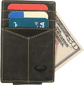 img 3 attached to 💳 Streamlined Leather Credit Card Sleeve for a Stylish and Space-saving Solution