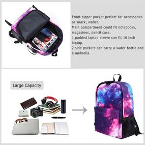 img 1 attached to 🎒 Lightweight Galaxy Backpack Bookbag for Kids' Daypacks