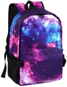 img 4 attached to 🎒 Lightweight Galaxy Backpack Bookbag for Kids' Daypacks