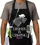👨 kitchen chef bib - grill aprons for men, 100% cotton bbq cooking in the kitchen логотип