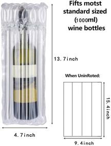 img 1 attached to 🍾 GIEMSON Inflatable Air Column Wine Bottle Protector - 50 Pack Bubble Bags for Travel & Shipping Safety