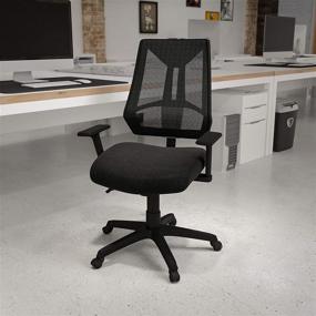 img 4 attached to Swivel Ergonomic Task Office Chair - Flash Furniture High Back Black Mesh, Multifunction, Adjustable Arms