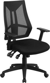 img 3 attached to Swivel Ergonomic Task Office Chair - Flash Furniture High Back Black Mesh, Multifunction, Adjustable Arms