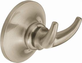 img 4 attached to 🛁 Moen Danbury DN6703BN Brushed Nickel Double Robe Hook - Improve Bathroom Organization